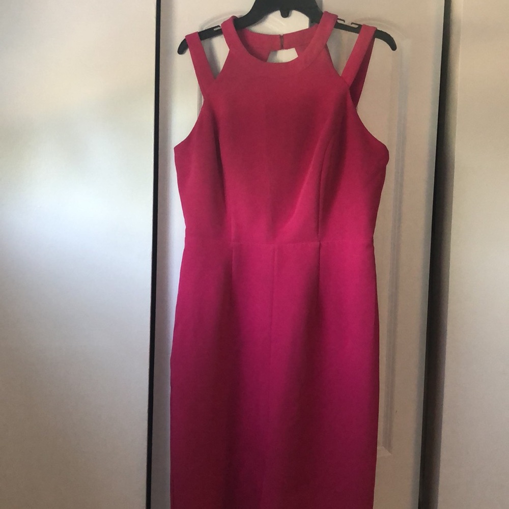 Fuchsia Laundry Cocktail Dress - Picture 2 of 6